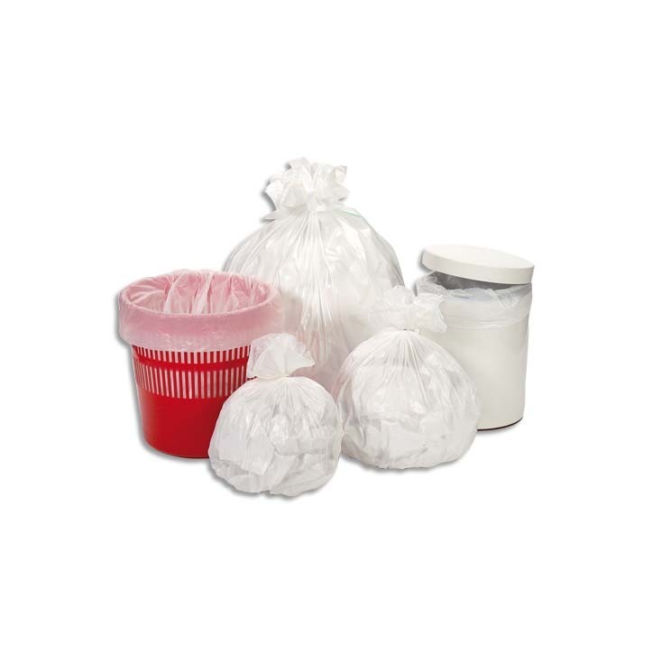 SACS POUBELLES BLANC BD standard 30 L