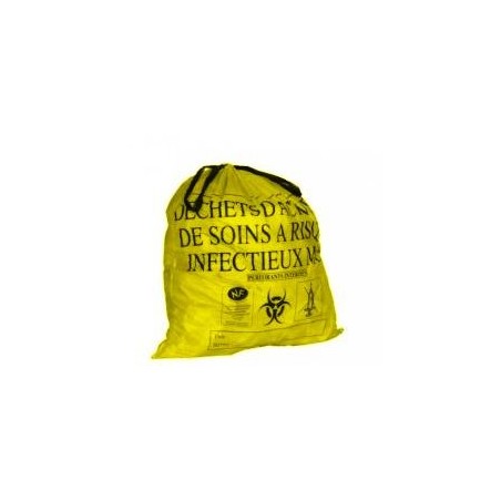 SACS A DECHETS JAUNE DASRI à lien coullissant