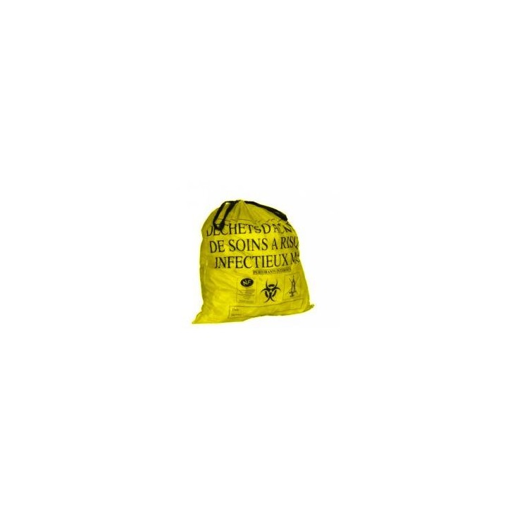 SACS A DECHETS JAUNE DASRI à lien coullissant