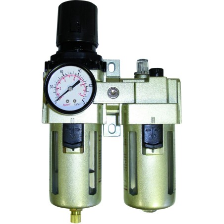 FILTRE REGULATEUR LUBRIFICATEUR AIR 1/2" AVEC MANOMETRE