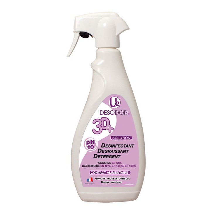 DÉGRAISSANT DÉTERGENT DÉSINFECTANT 3D+ 750CC