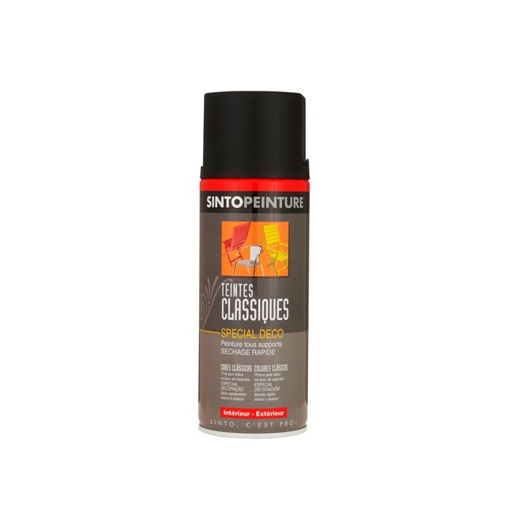 PEINTURE DECO NOIR SATINE 9005