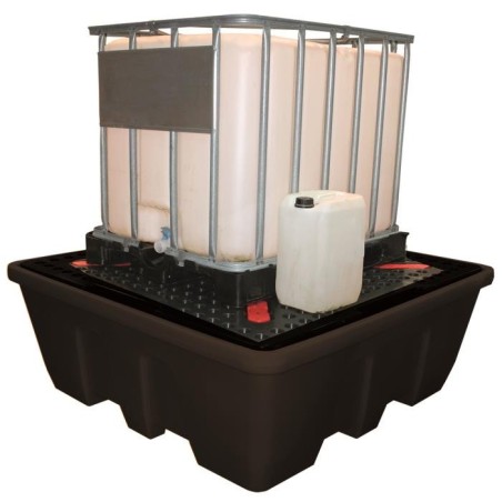Bac de rétention en polyéthylène recyclable pour 1 cuve