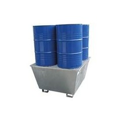 BAC DE RETENTION PEHD + CAILLEBOTIS METAL 1000L ou 4 FUTS