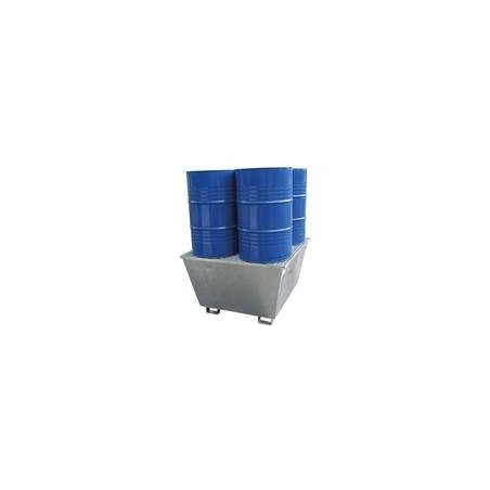 BAC DE RETENTION PEHD + CAILLEBOTIS METAL 1000L ou 4 FUTS