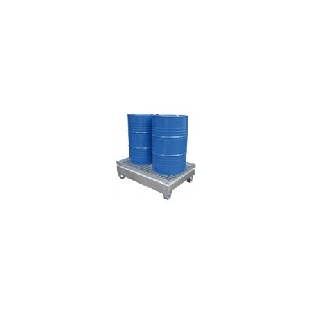 BAC DE RETENTION GALVANISE 2 x 200 L + CAILLEBOTIS