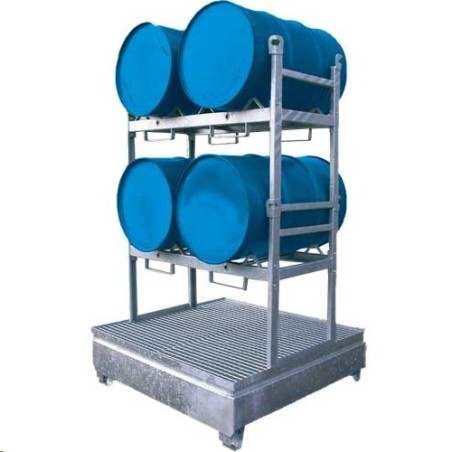 SUPPORT GALVANISE 4 FUTS COUCHES pour BAC de RETENTION