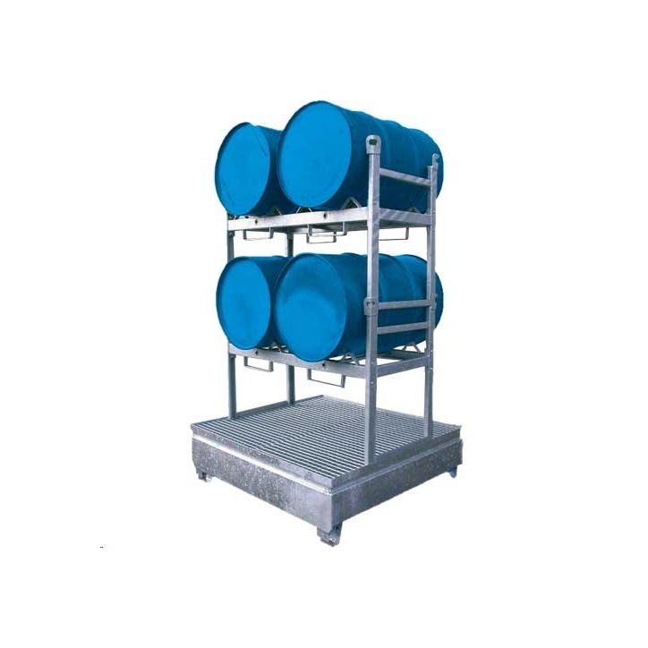 SUPPORT GALVANISE 4 FUTS COUCHES pour BAC de RETENTION
