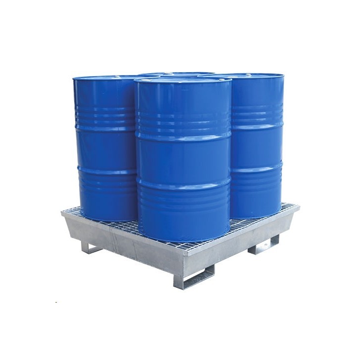 BAC DE RETENTION GALVANISE 4 FUTS 450 L + CAILLEBOTIS