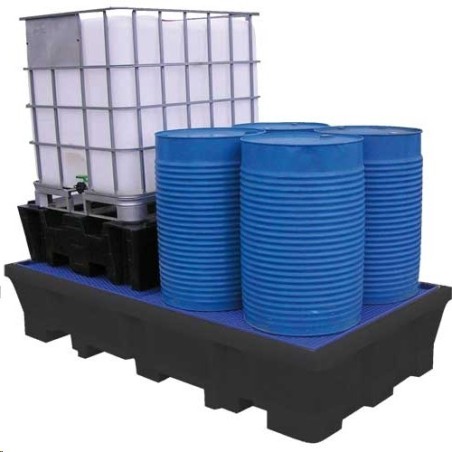 BAC DE RETENTION NOIR 2 CUBIS  1000 L + CAILLEBOTIS