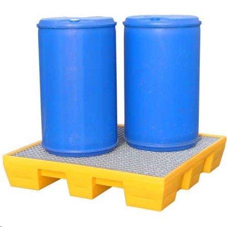 BAC DE RETENTION 2 FUTS PEHD + CAILLEBOTIS GALVANISE